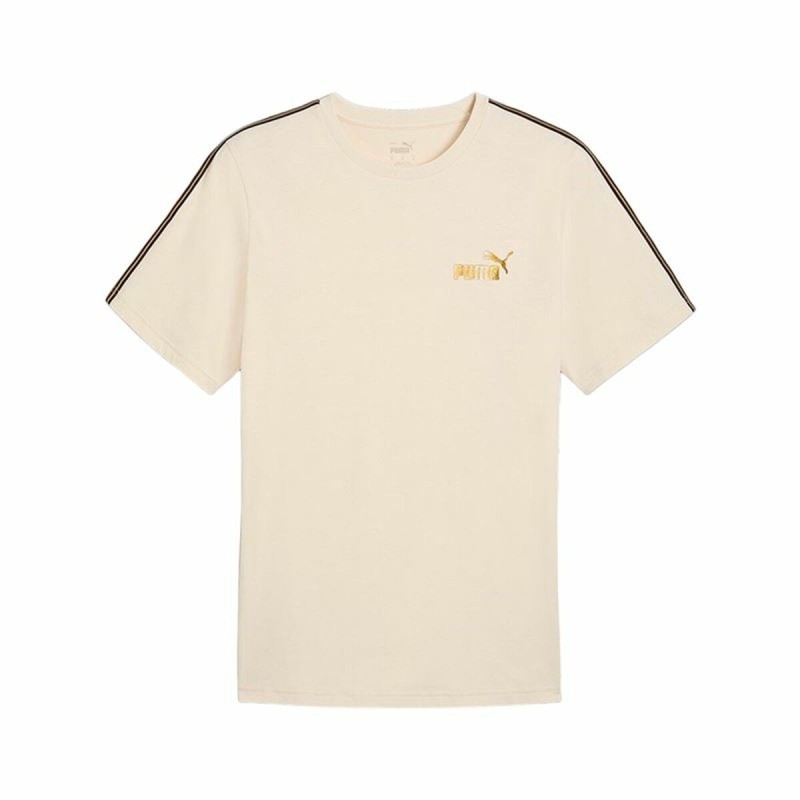 T-shirt à manches courtes homme Puma Ess Tape Minimal Gold Beige