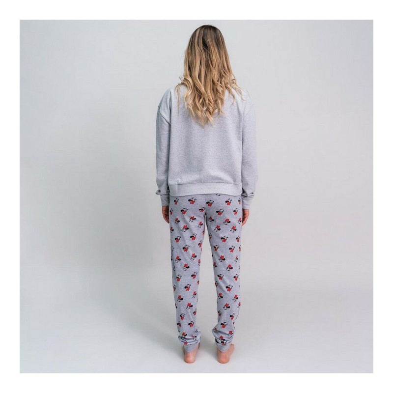 Pyjama Minnie Mouse Femme Gris