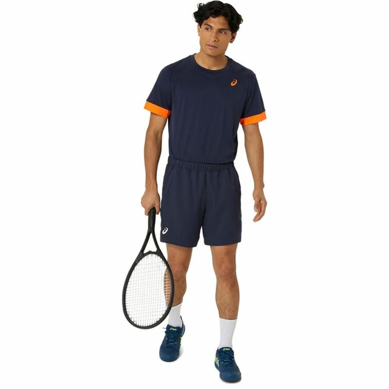 Maillot de Corps de Sport à Manches Coupe Asics Court Ss Top Bleu Blue marine Tennis