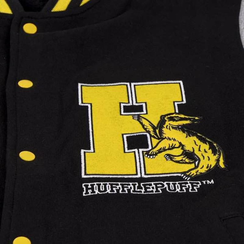 Sweat sans capuche unisex Harry Potter Hufflepuff Noir