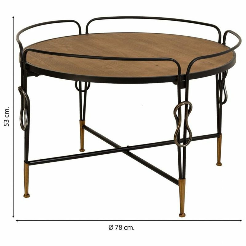 Table Basse Alexandra House Living Marron Métal Bois d'épicéa Bois MDF 78 x 53 x 78 cm