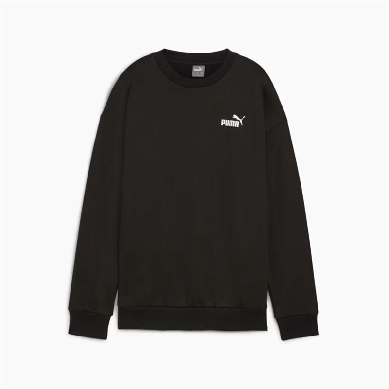 Sweat sans capuche femme Puma Essentials+ Relaxed Small Logo Crew Fl Noir