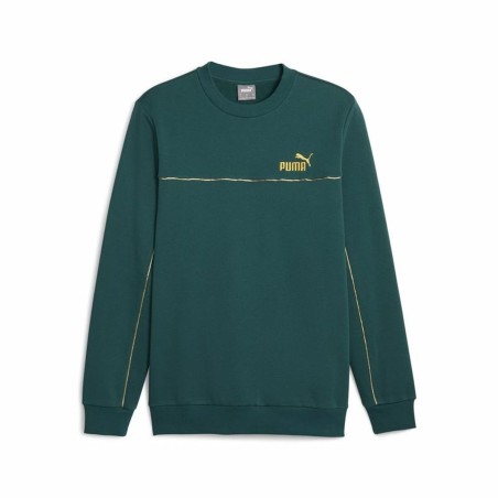 Sweat sans capuche homme Puma ESS+ Minimal Gold Cr Vert foncé