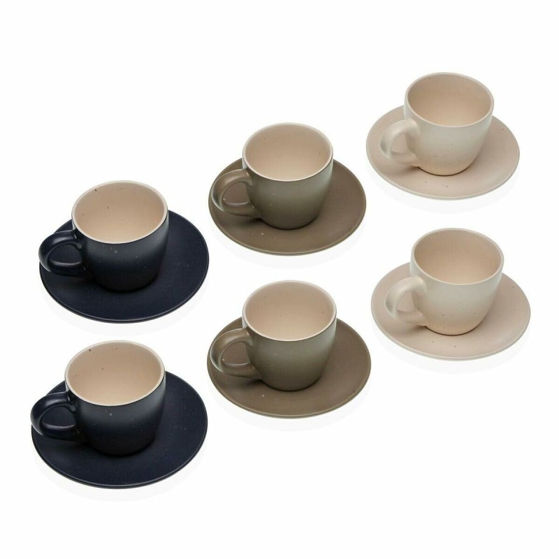 Jeu de 6 tasses avec plat Versa Tashi Gres