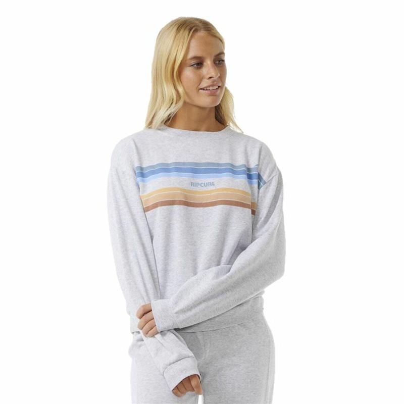 Sweat sans capuche femme Rip Curl High Tide Surf Crew Gris