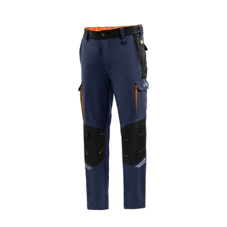 Pantalon de sport long Sparco Tech TW Bleu foncé Orange