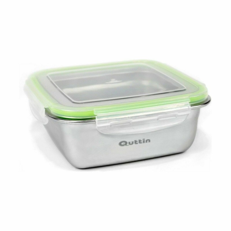 Boîte à lunch hermétique Quttin Carré Acier inoxydable 400 ml 12 x 12 x 6 cm (12 Unités)