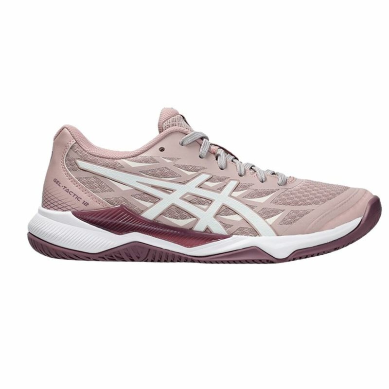 Baskets Asics Gel-Tactic 12 Orange Rose Femme Handball