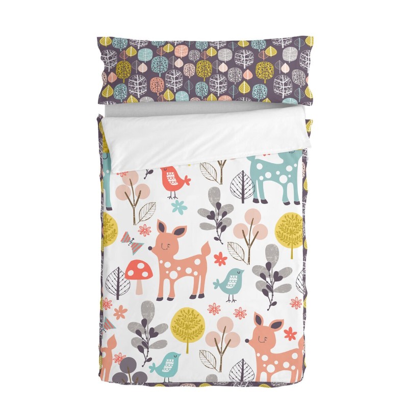 Housse de couette non rembourrée HappyFriday Moshi Moshi Woodland Multicouleur 105 x 200 cm