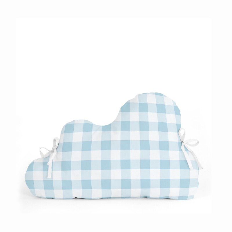 Protection du berceau HappyFriday Basic Kids Vichy Bleu 60 x 40 cm