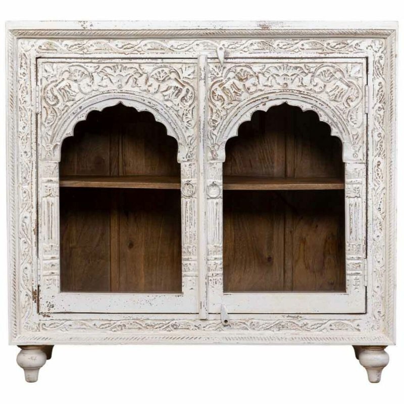 Meuble d'Entrée avec Tiroirs Alexandra House Living Crème Bois de manguier 43 x 107 x 101 cm