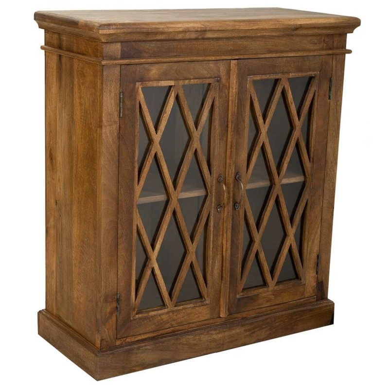 Meuble d'Entrée Alexandra House Living Marron Bois verre 40 x 100 x 90 cm