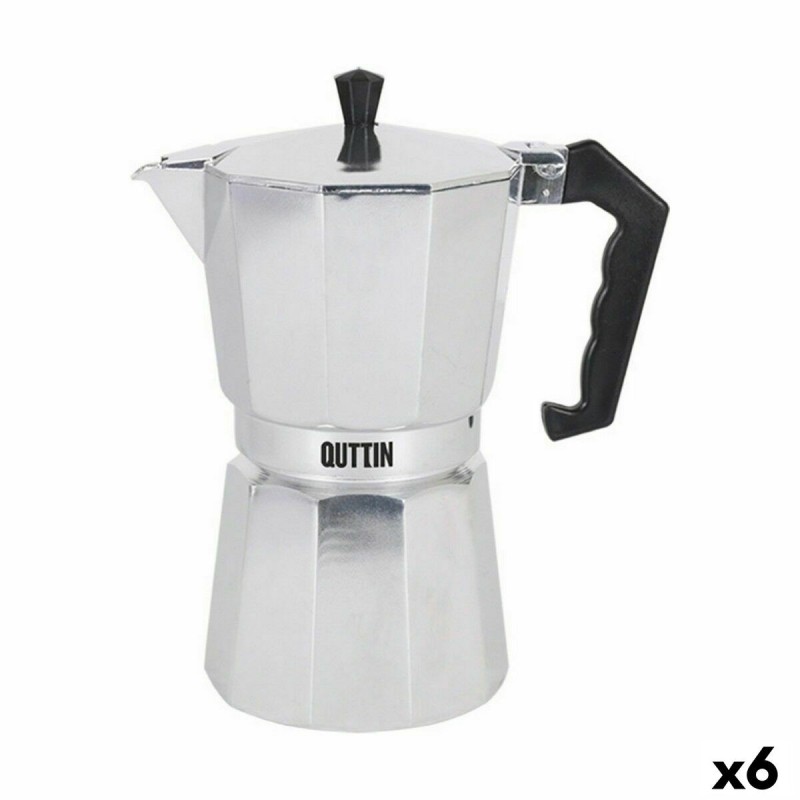 Cafetière Italienne Quttin Aluminium 9 Tasses (6 Unités)