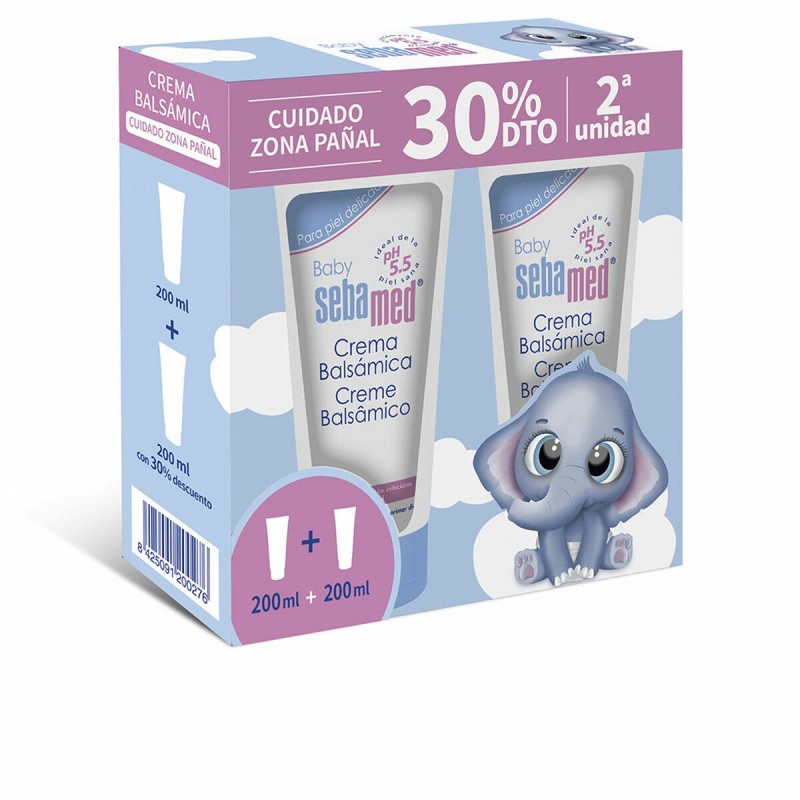 Crème de Soin Quotidien de la Zone de la Couche Sebamed Baby 200 ml x 2