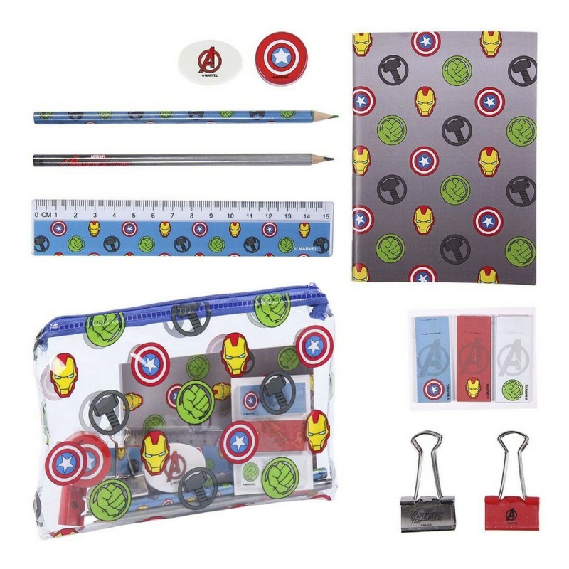 Ensemble de Papeterie The Avengers Gris (12 pcs)