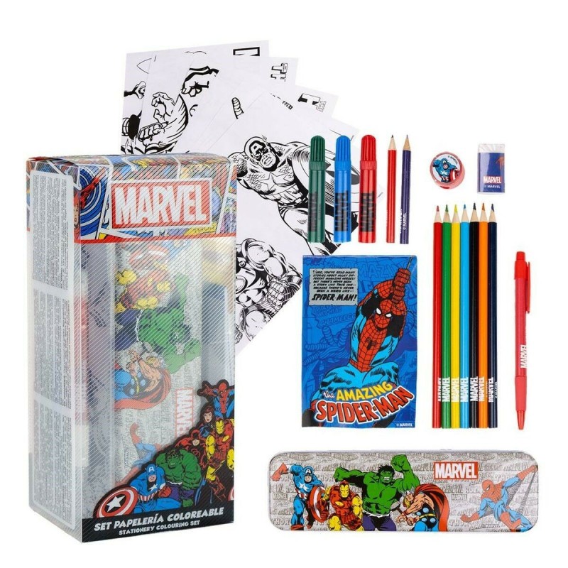 Kit fourniture scolaire Marvel 16 Pièces Rouge