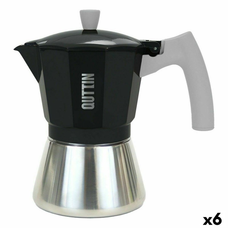 Cafetière Italienne Quttin Aluminium Acier 9 Tasses 450 ml (6 Unités)