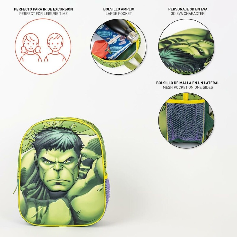 Cartable The Avengers Vert 25 x 31 x 10 cm