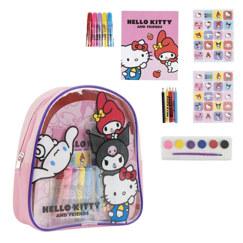 Sac à Dos pour Enfant à Dessiner Hello Kitty Rose 22 x 23 x 7 cm