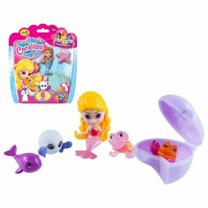 Ensemble animaux pour le bain BL. CORALITOS-SIRENA Y ANIMALITOS PACK 6