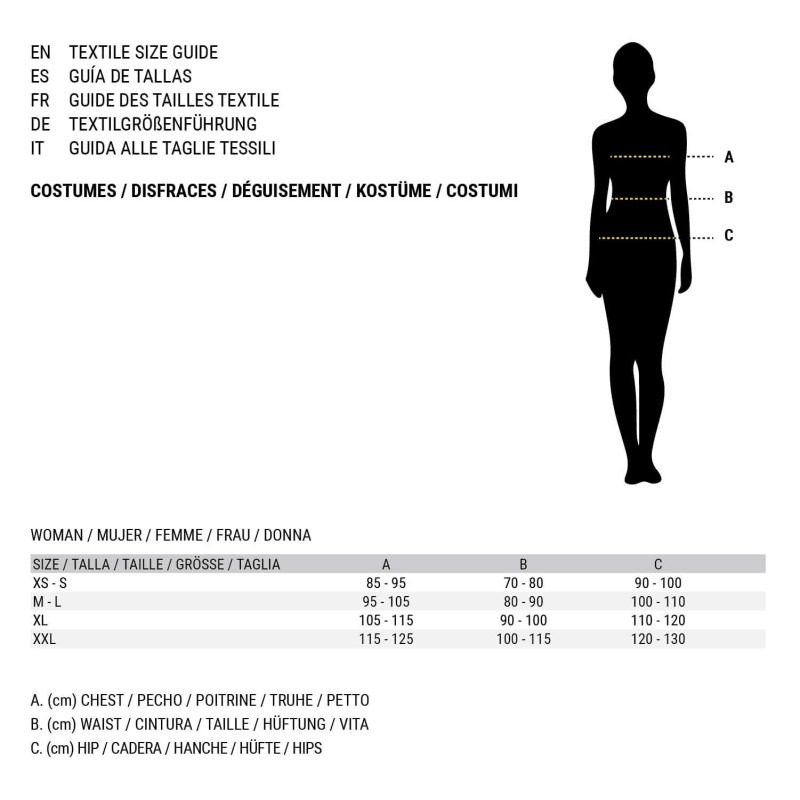 Déguisement pour Adultes Noir XS/S (1 Pièce)