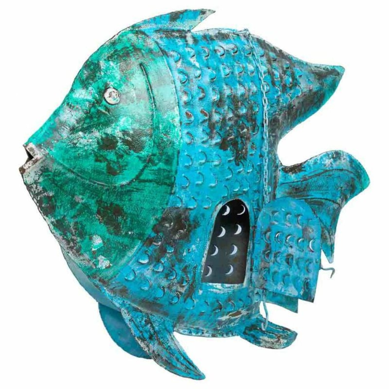 Figurine Décorative Alexandra House Living Bleu Bois de manguier Poisson 10 x 80 x 105 cm