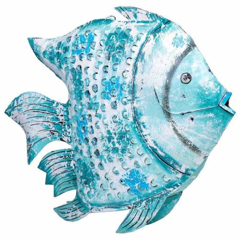 Figurine Décorative Alexandra House Living Bleu Bois de manguier Poisson 15 x 83 x 107 cm