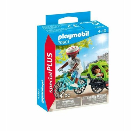 Personnage articulé Playmobil Special Plus Bicyclette Excursion 70601 (14 pcs)