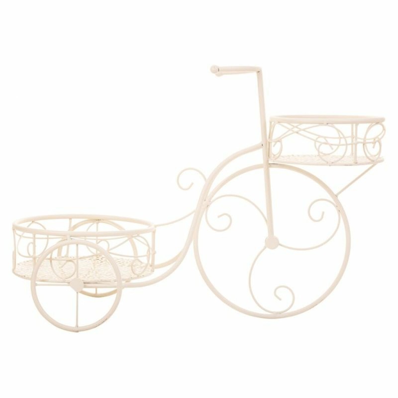 Sous-pot Alexandra House Living Blanc Métal Fer Bicyclette 30 x 61 x 55 cm