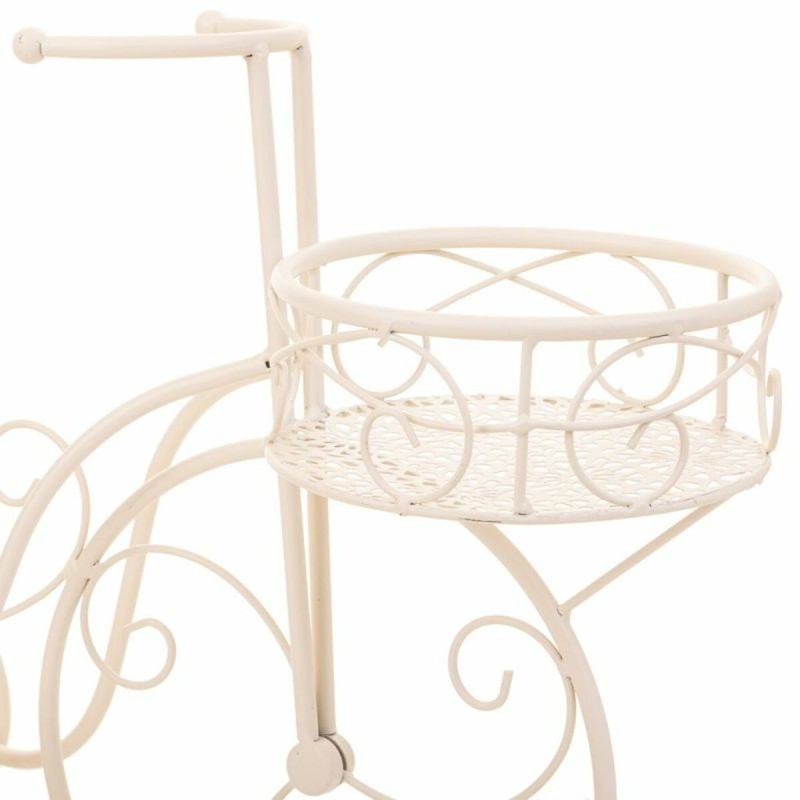 Sous-pot Alexandra House Living Blanc Métal Fer Bicyclette 30 x 61 x 55 cm