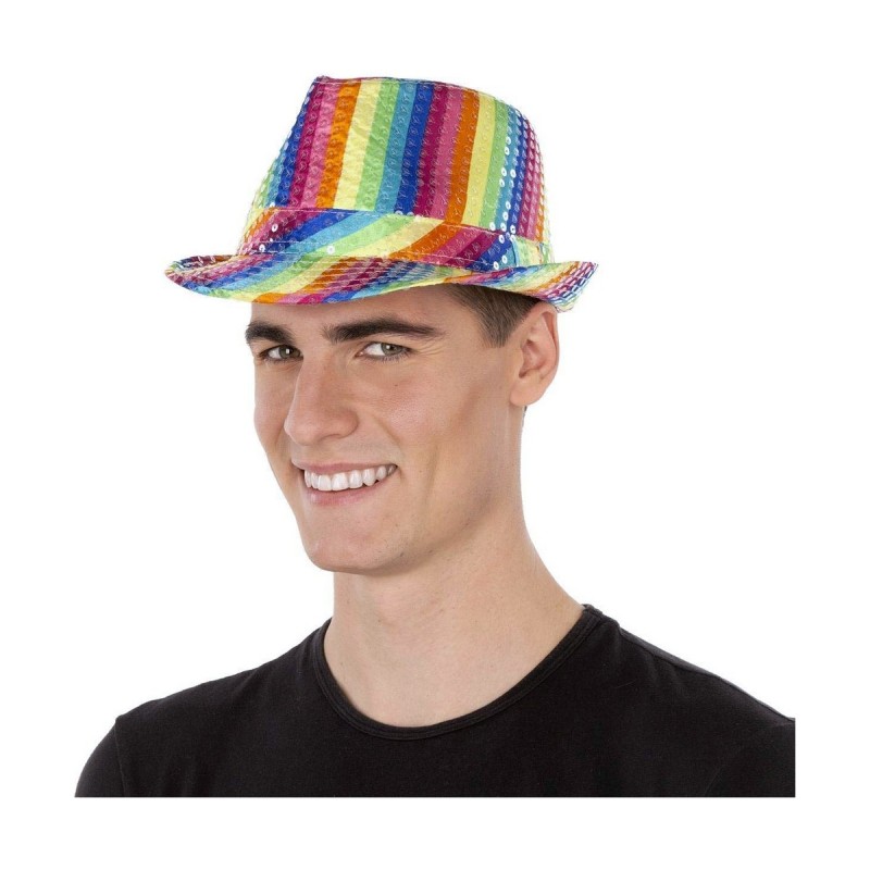 Chapeau My Other Me Rainbow Multicouleur Paillettes S