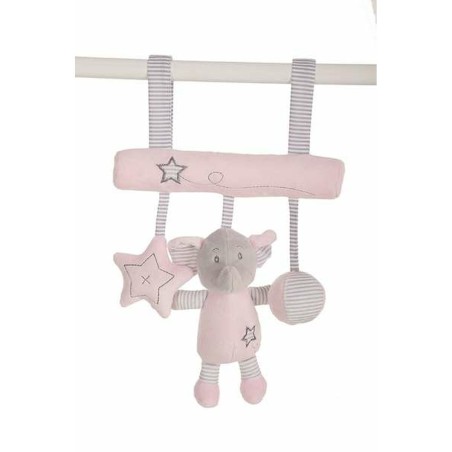 Affichette de poignée de porte Jouet Peluche Eléphant Rose 25cm