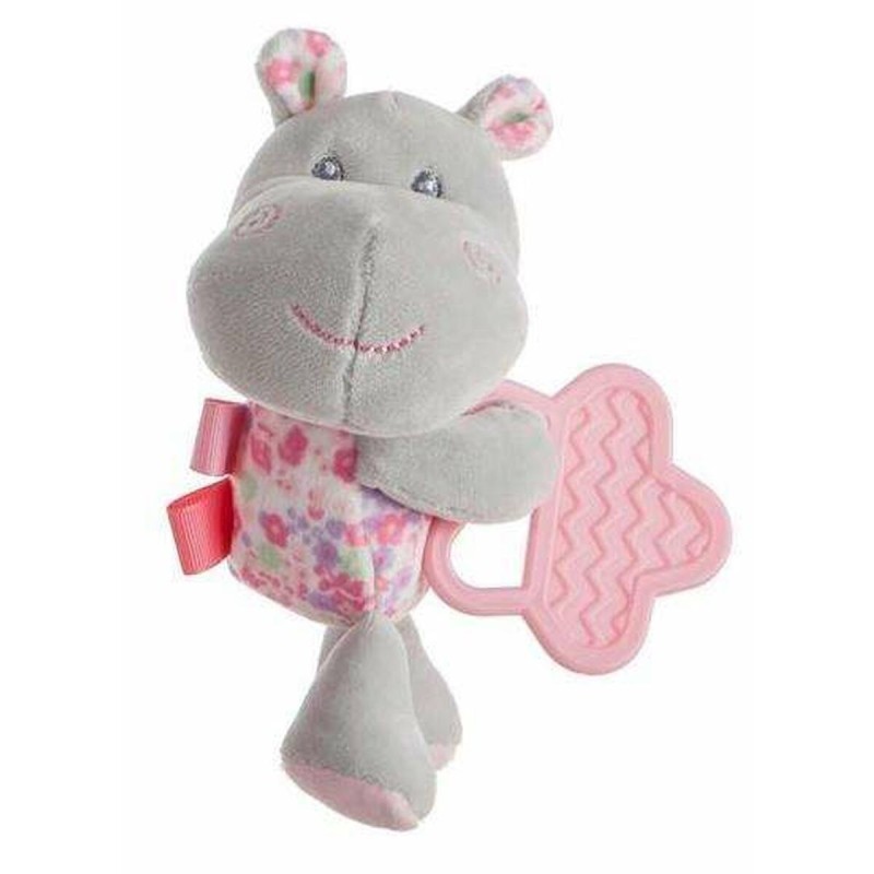 Anneau de dentition pour bébé Hippo Rose 20 cm 20cm