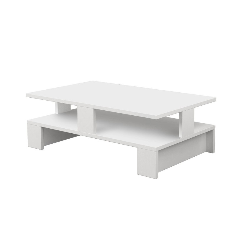 Table Basse Alexandra House Living Blanc Bois MDP 80 x 28 x 50 cm Double hauteur