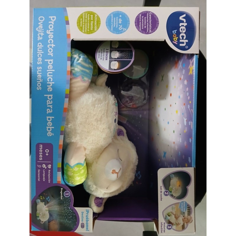 Peluche Projecteur LED d'Étoiles Mouton Vtech Sweet Dreams 15 x 32 x 12 cm