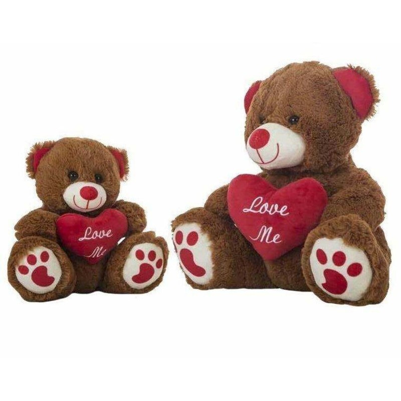 Jouet Peluche Amour Ours Coeur 28 cm