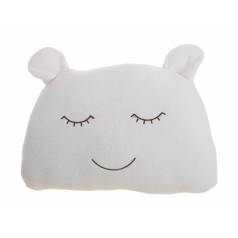 Coussin Ours Jouet Peluche 35 x 29 cm Blanc