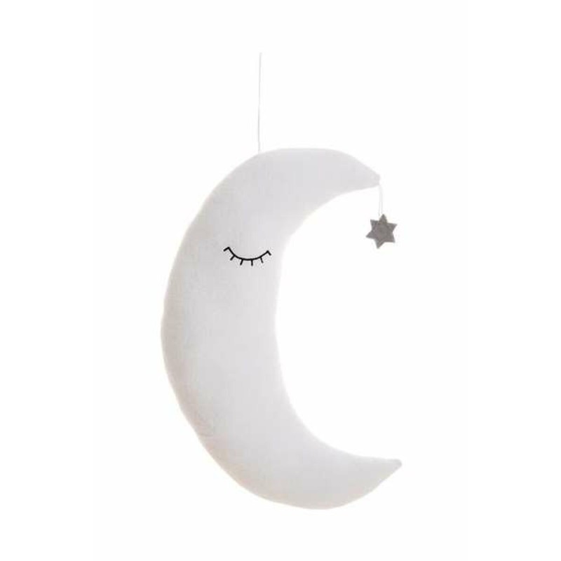 Coussin Lune Blanc 38 x 30 cm