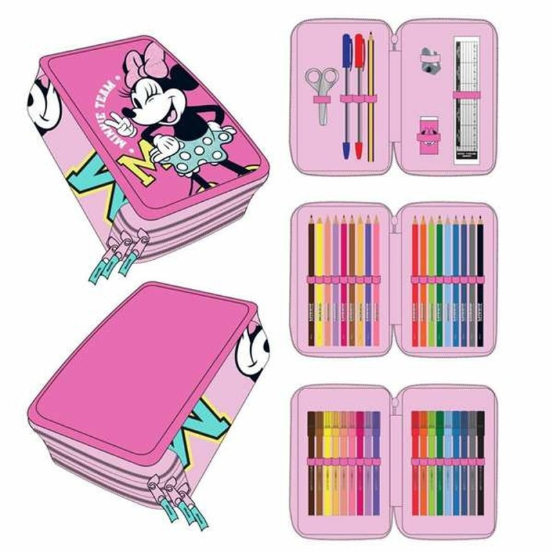 Trousse d'écolier Minnie Mouse Fuchsia 12