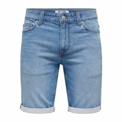 Shorts en Jean pour Homme Only & Sons Onsply 8584 Blue Denim Bleu