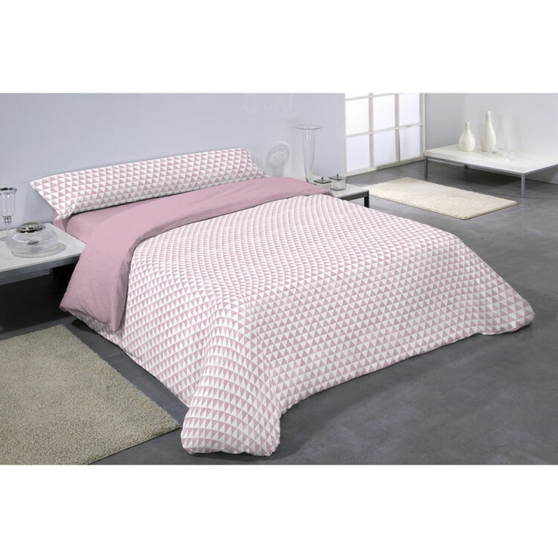 Parure de couette Hosteline DAREL Rose Gran lit 2 persones 3 Pièces