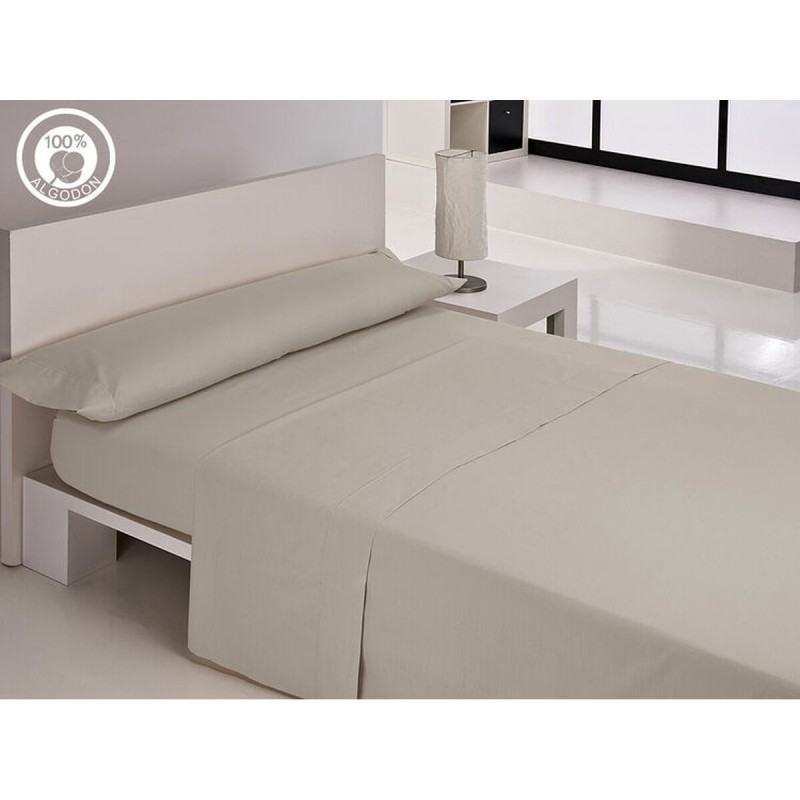 Jeu de draps Hosteline IRIS PREMIUM Gris perlé Lit 1 persone