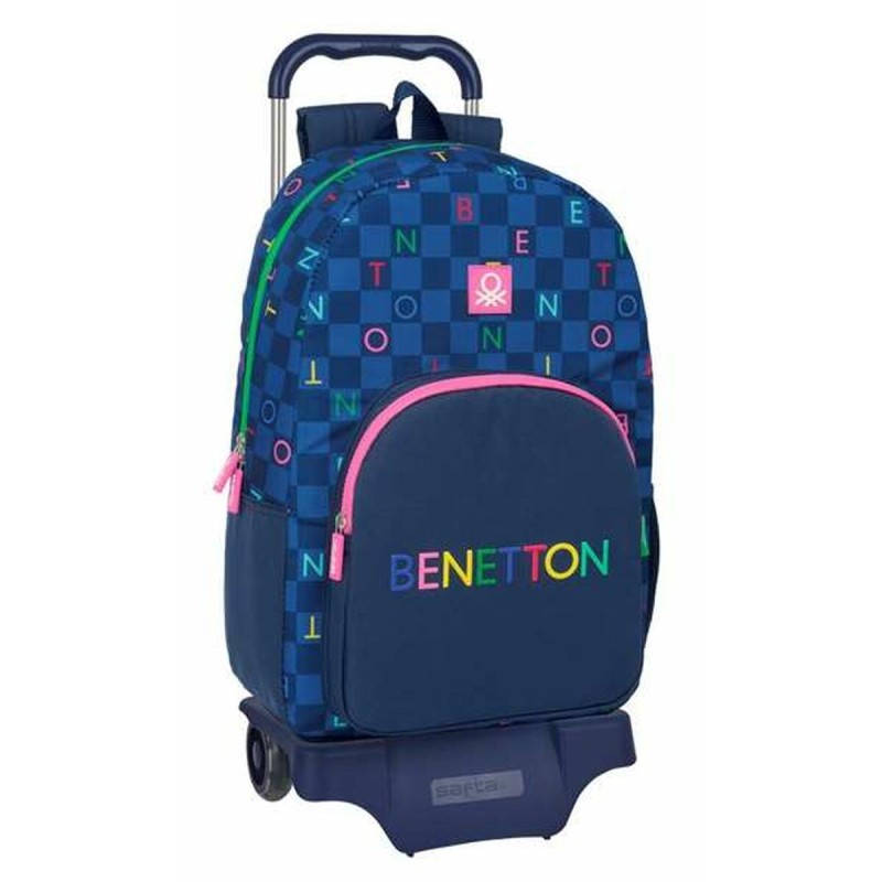 Cartable à roulettes Benetton Damero 30 x 46 x 14 cm