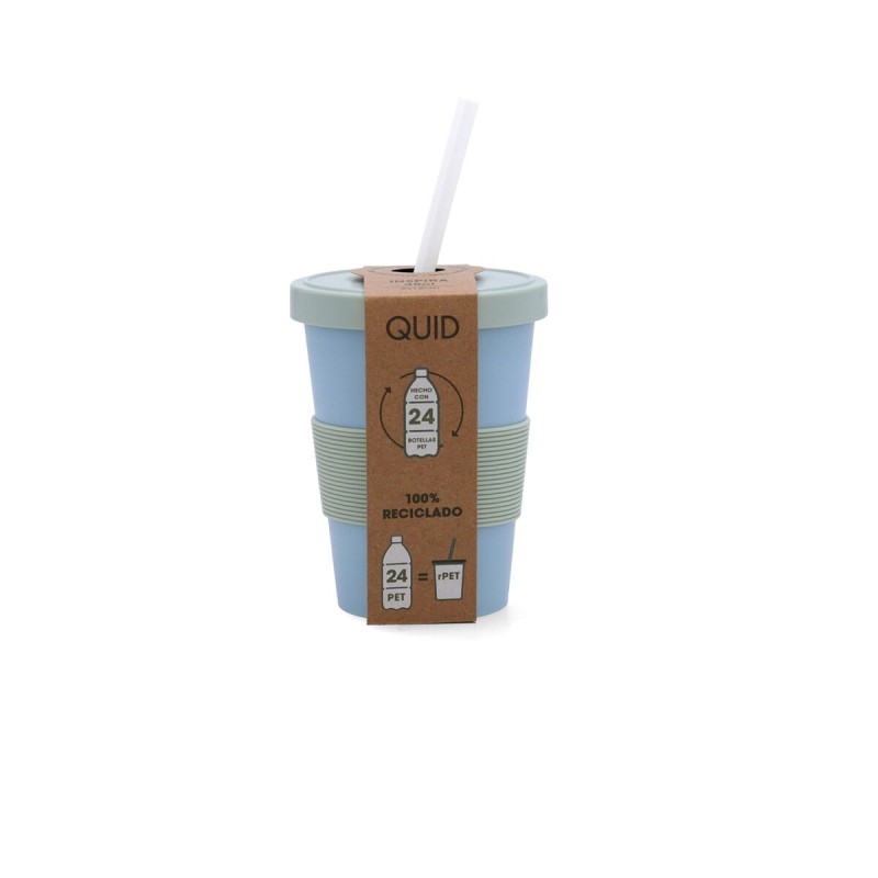 Verre avec Couvercle Quid Inspira Paille 480 ml