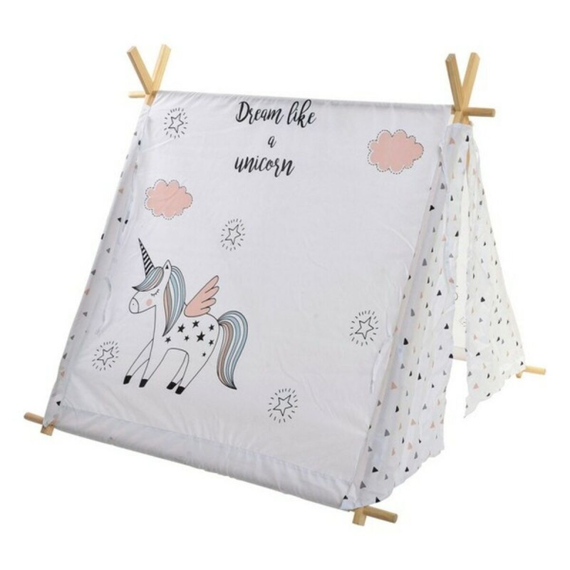 Magasin de campagne DKD Home Decor Coton Bois Licorne (110 x 110 x 106 cm)