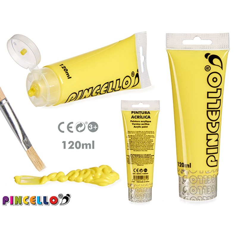 Peinture acrylique Pincello AC120-9 Jaune 120 ml