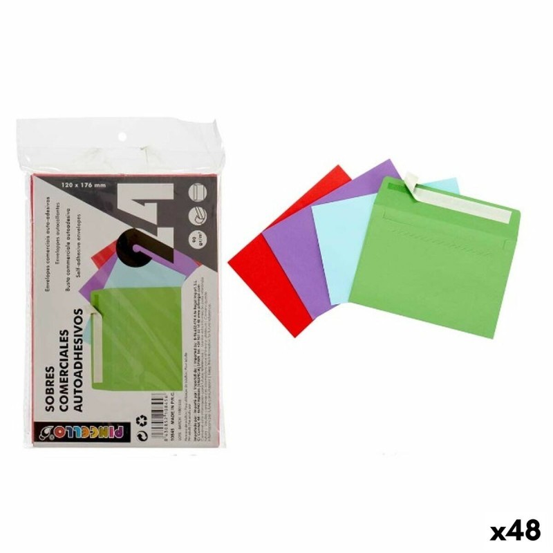 Enveloppes Pincello 12X17-24 Multicouleur Papier 120 x 176 mm (48 Unités)