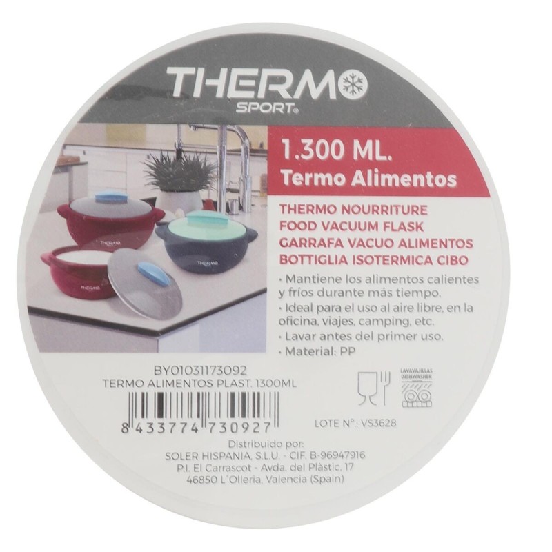 Thermos pour aliments ThermoSport Plastique 1 L (12 Unités) (1000 ml)