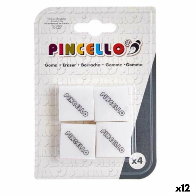 Ensemble de Gommes Pincello 486 Blanc (12 Unités)