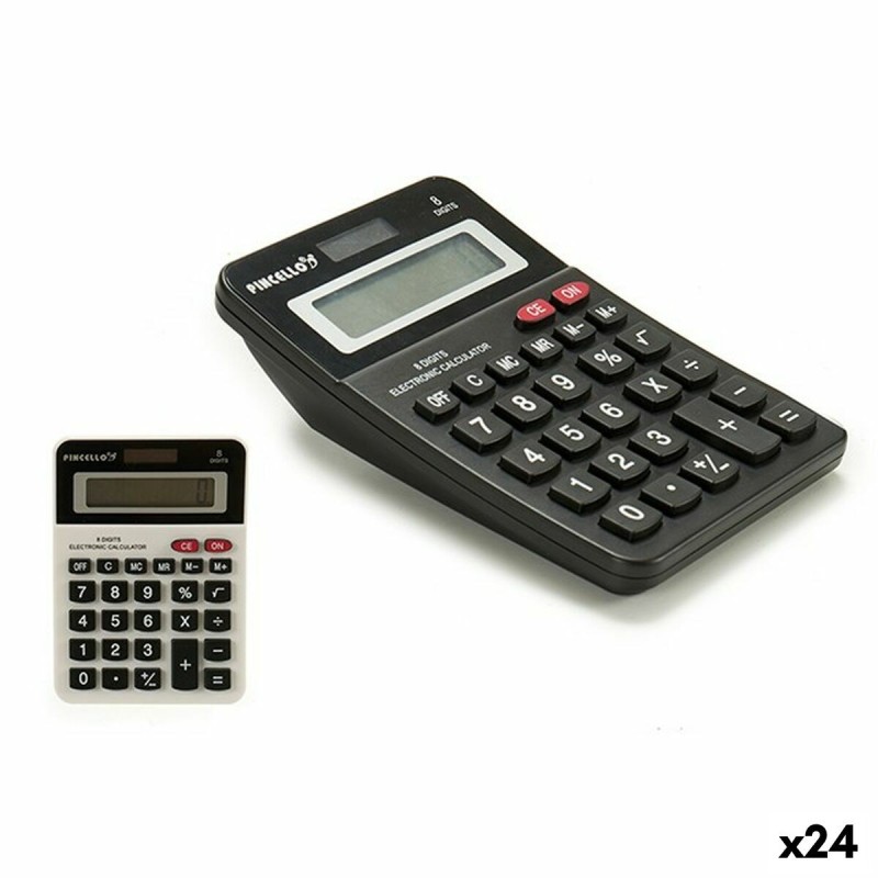 Calculatrice Pincello CN5691 Noir Solaire Moyen (24 Unités)